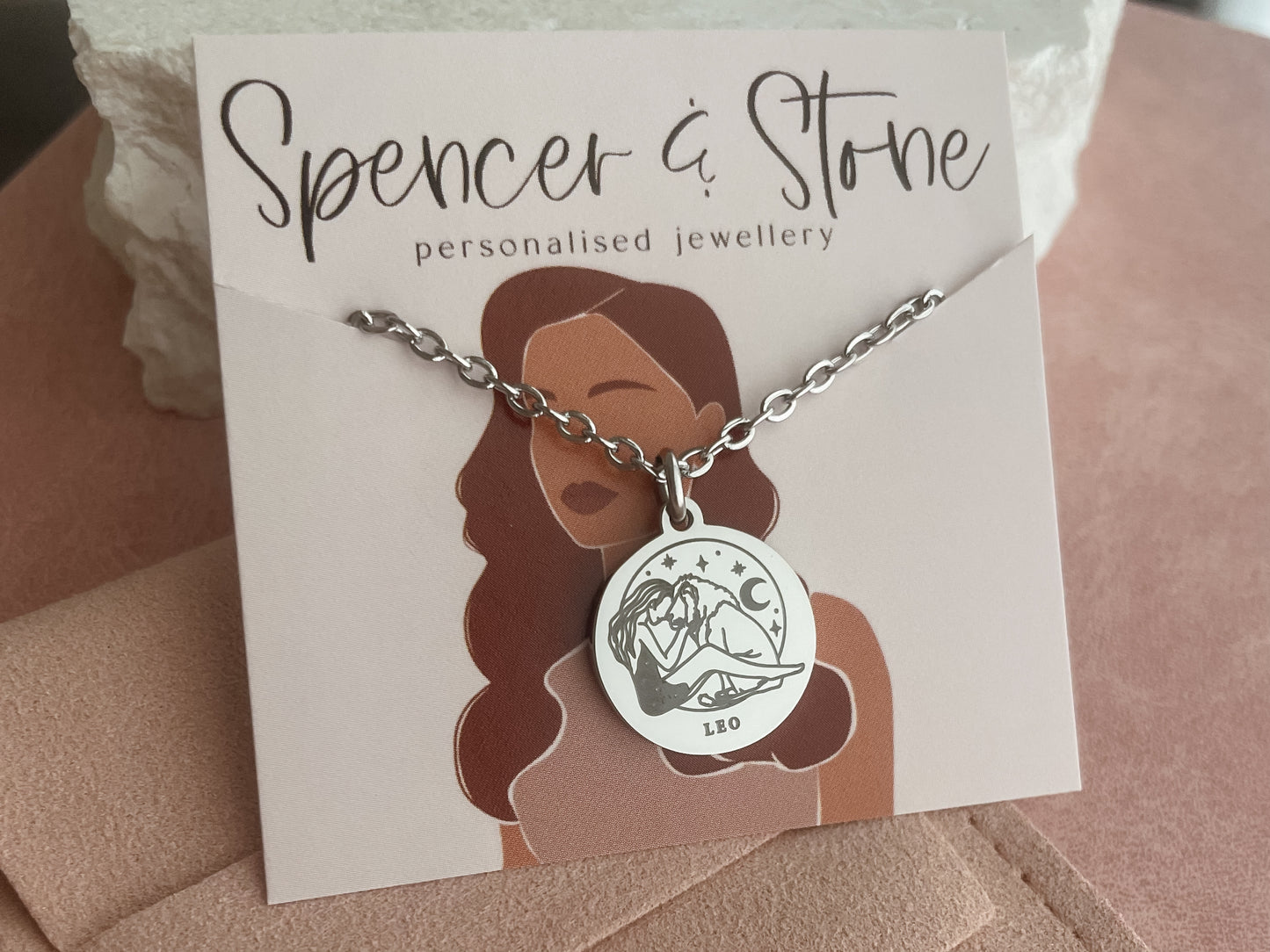 Mystical goddess zodiac necklace