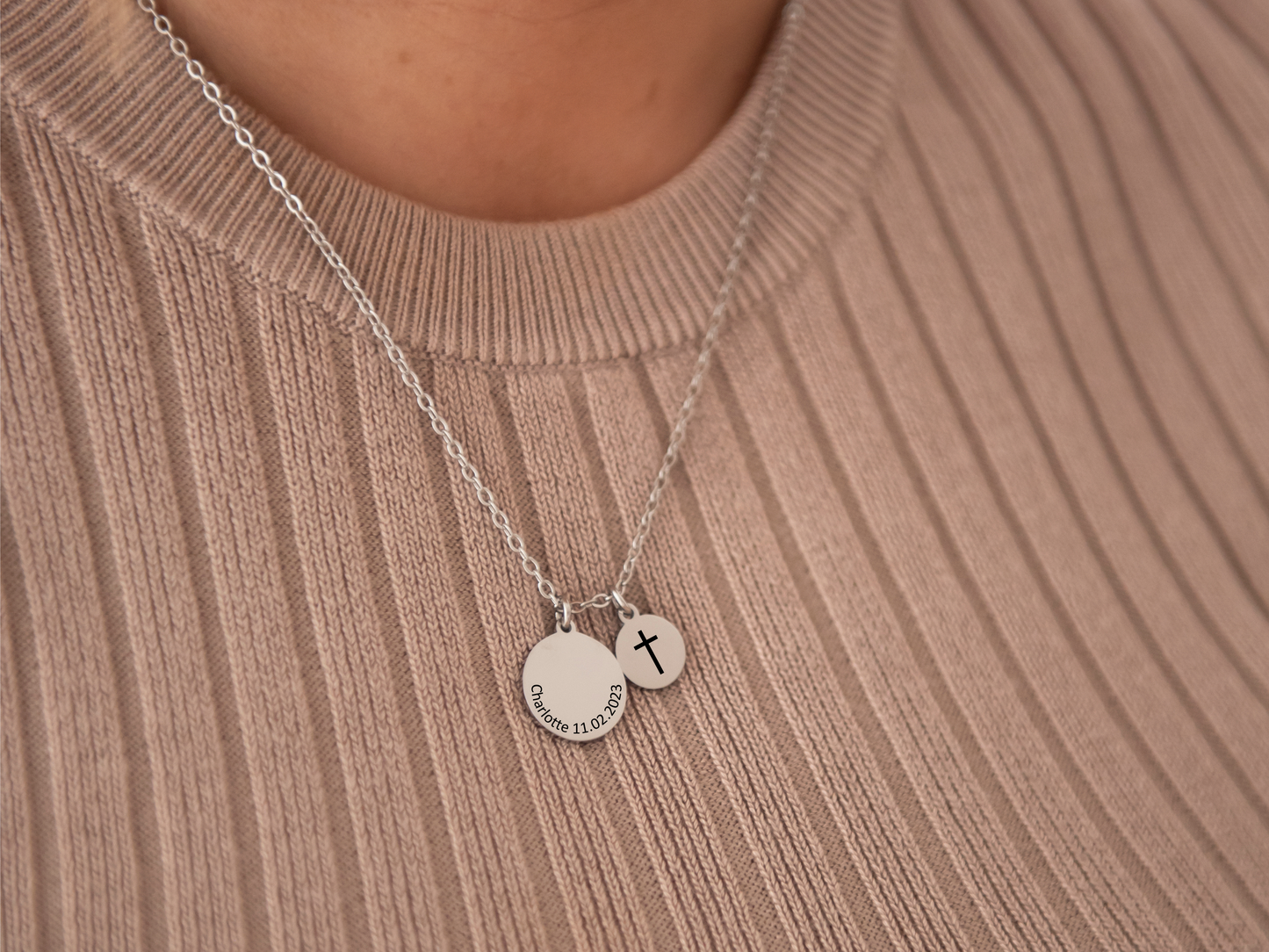 Layered cross necklace