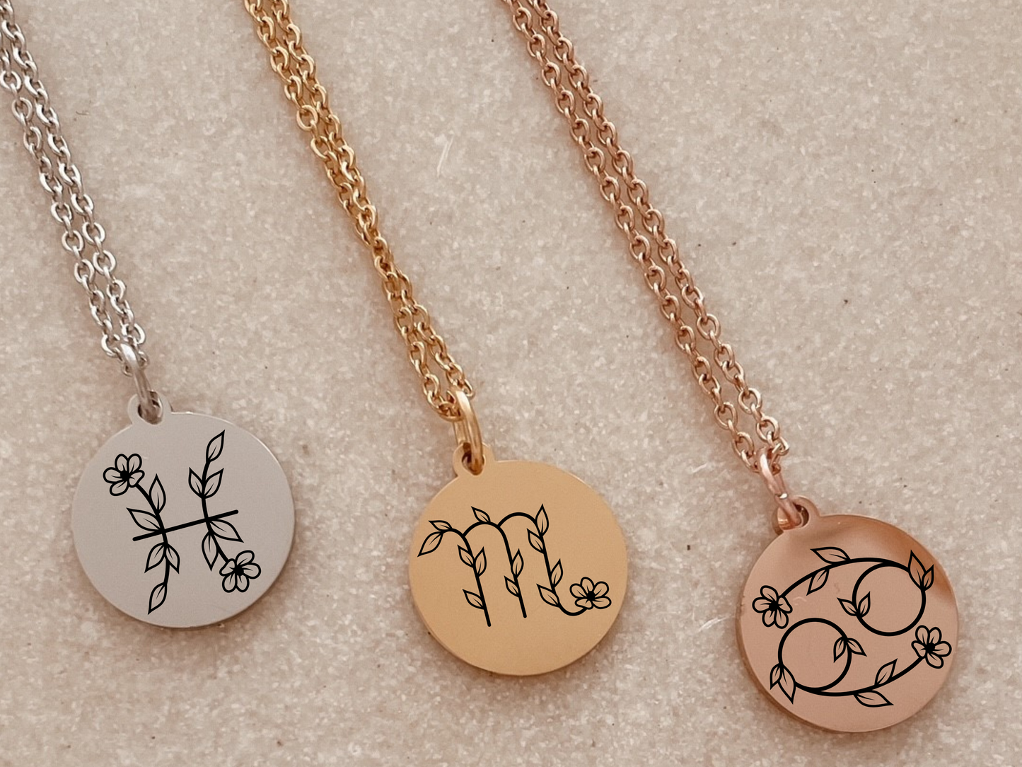 Blossom zodiac necklace