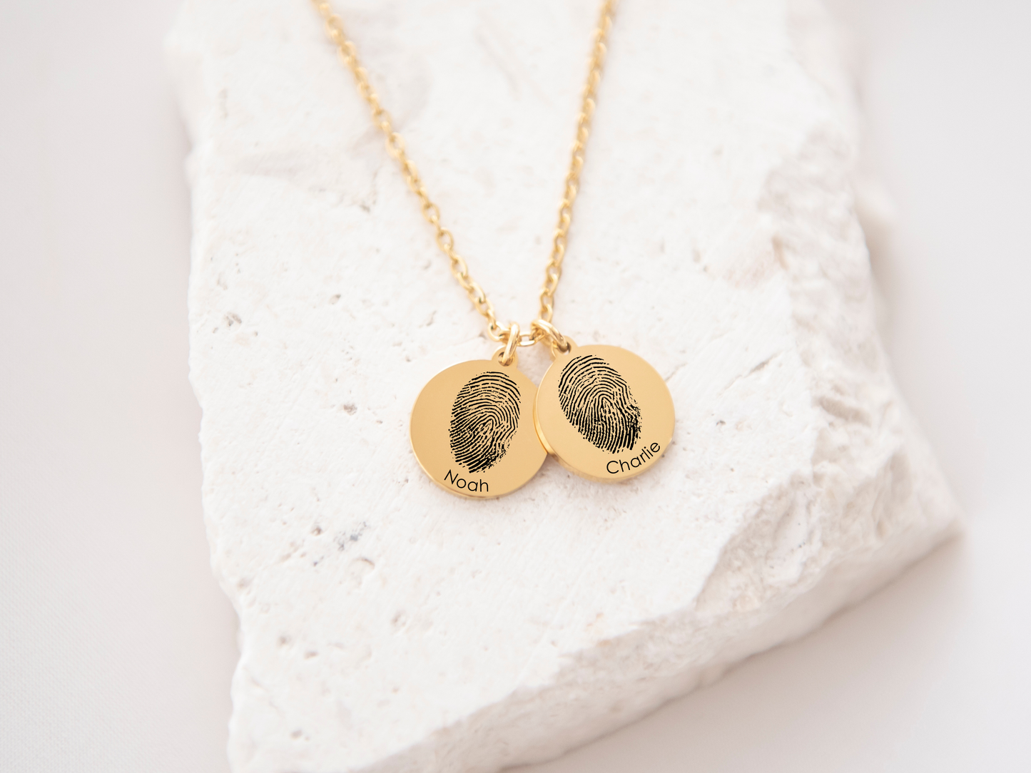 Finger print necklace (upload actual fingerprints or use our illustration)