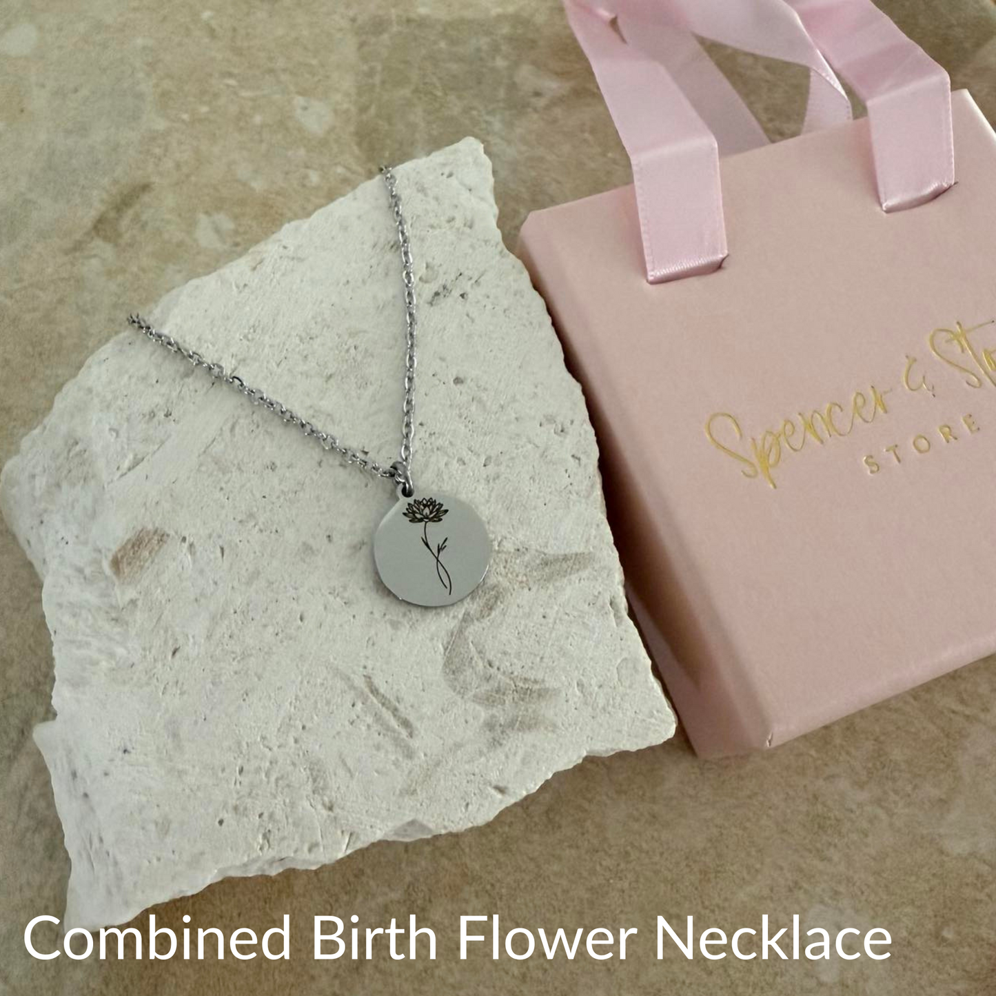 BUNDLE - Combined birth flower necklace AND Infinity necklace 25% OFF