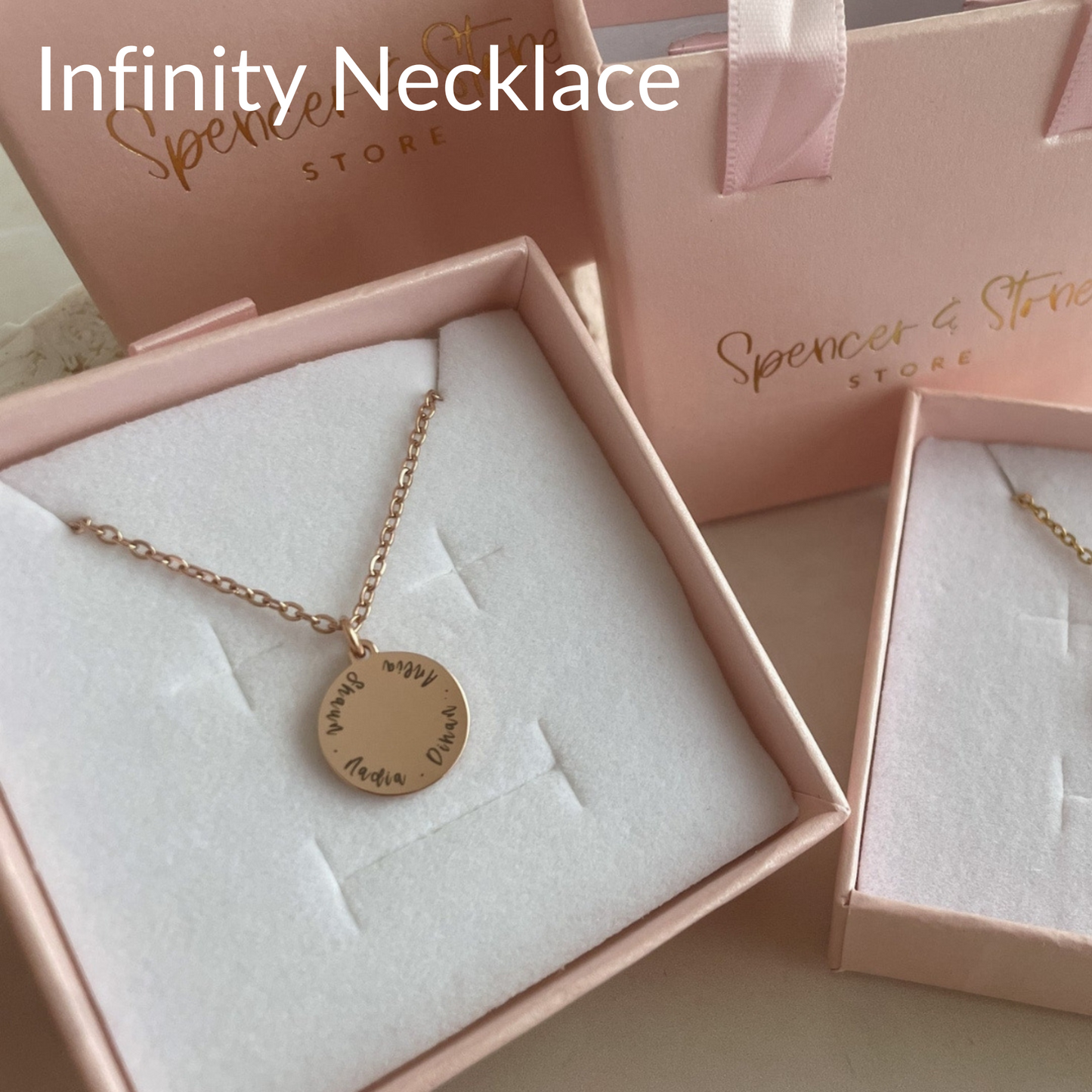 BUNDLE - Family heart necklace AND Infinity necklace 25% OFF