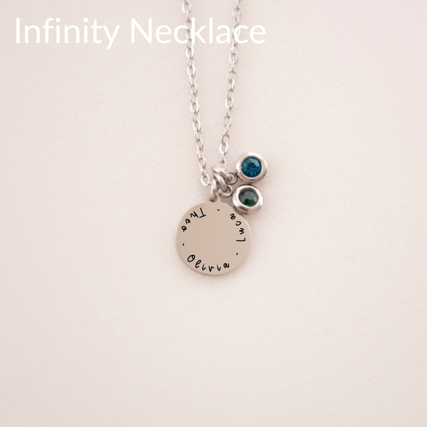 BUNDLE - Family heart necklace AND Infinity necklace 25% OFF