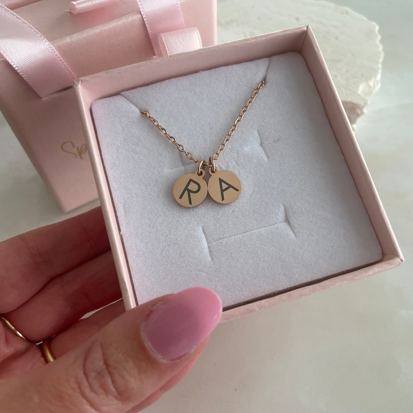 Mini initial necklace