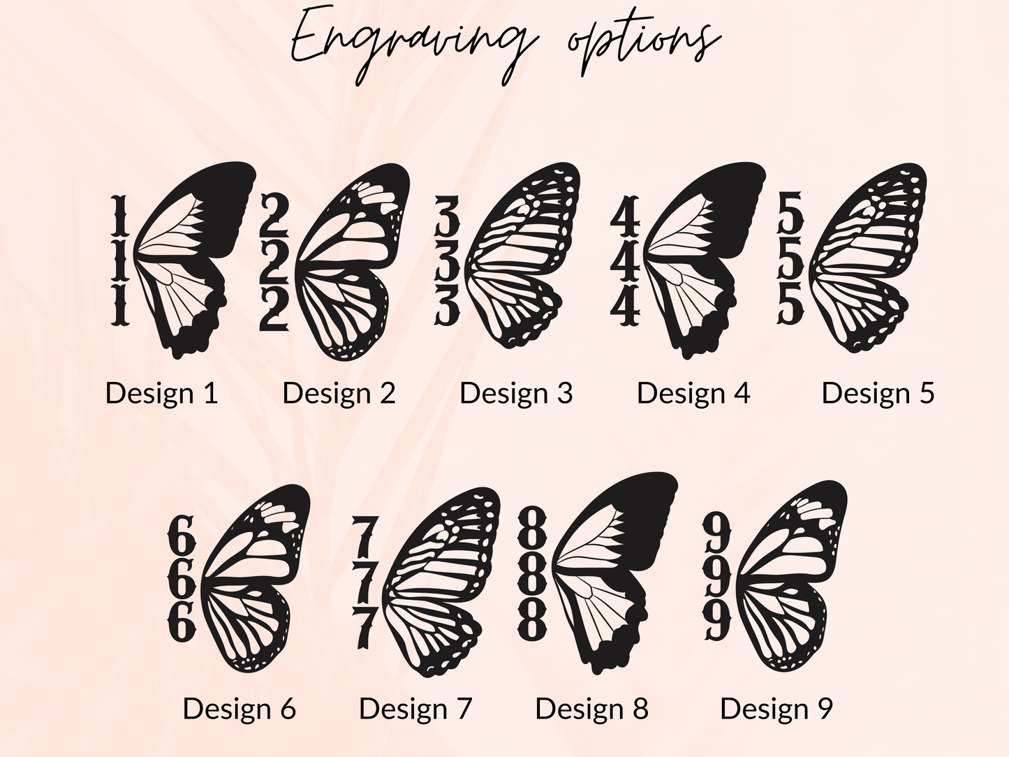 Butterfly angel numbers necklace