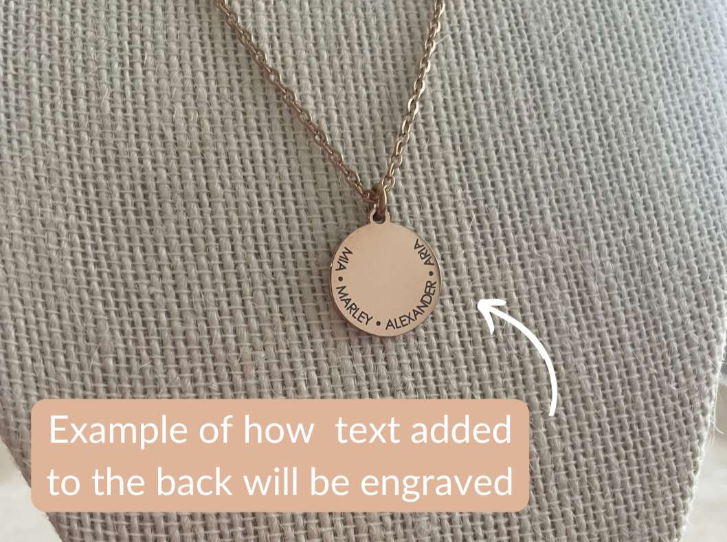 Sunflower split monogram necklace
