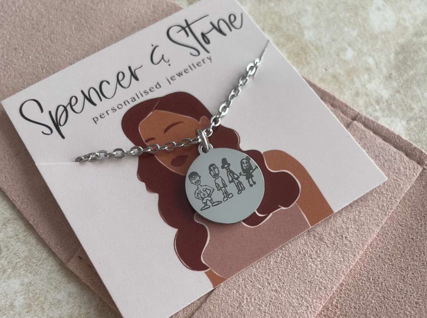 Kids drawing necklace