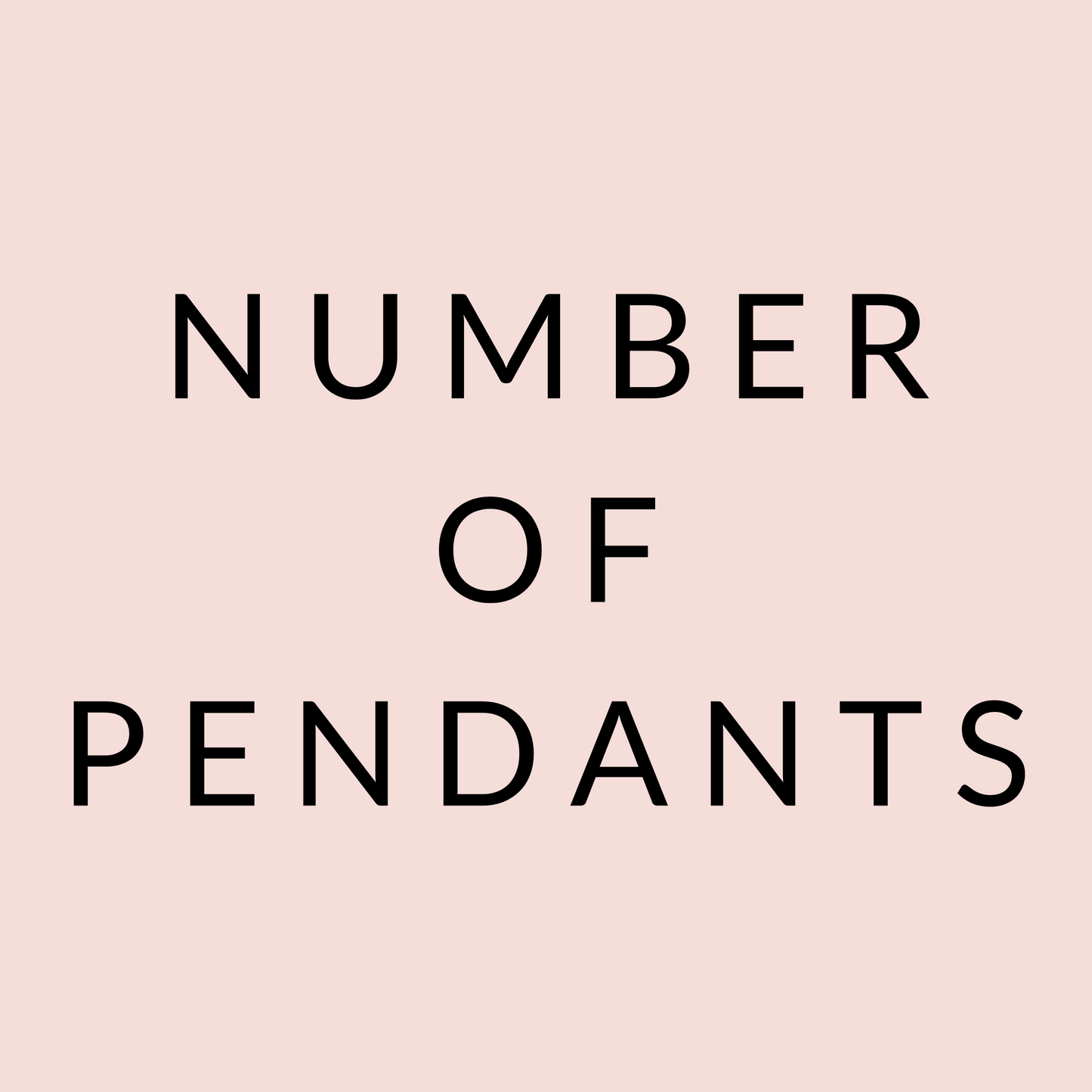 Number of pendants