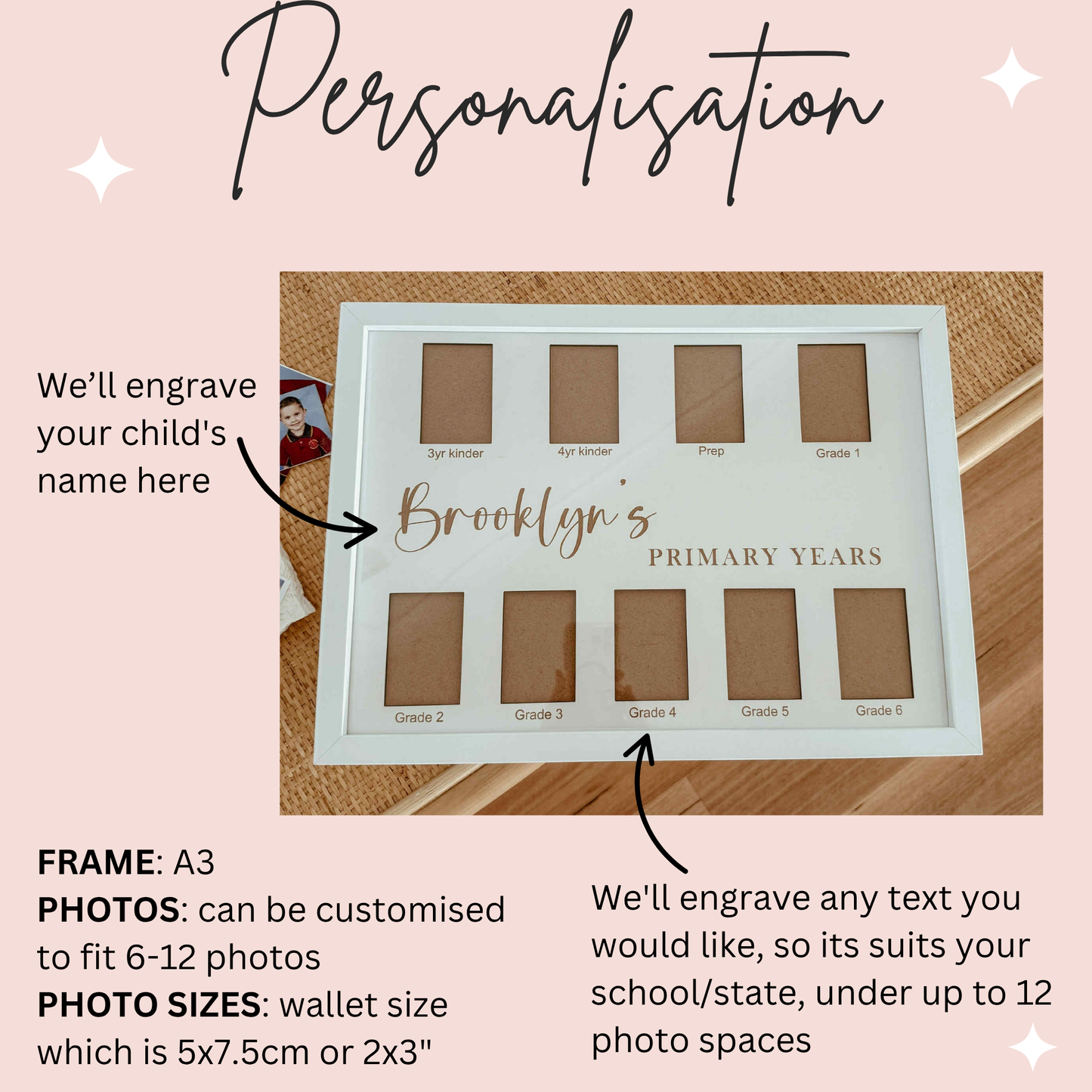 School Years Photo Frame | suits from 6 to 12 photos