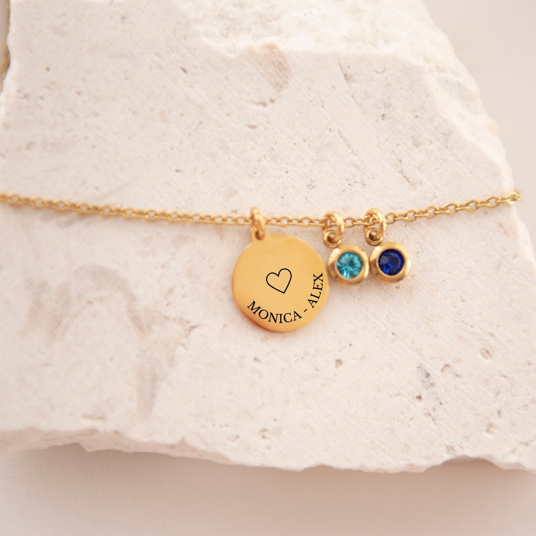 Family heart necklace