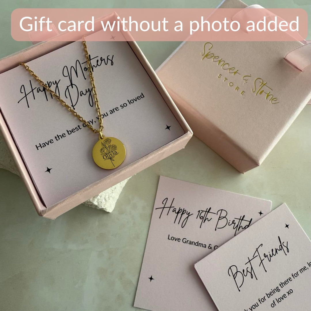 Birth flower split with name necklace