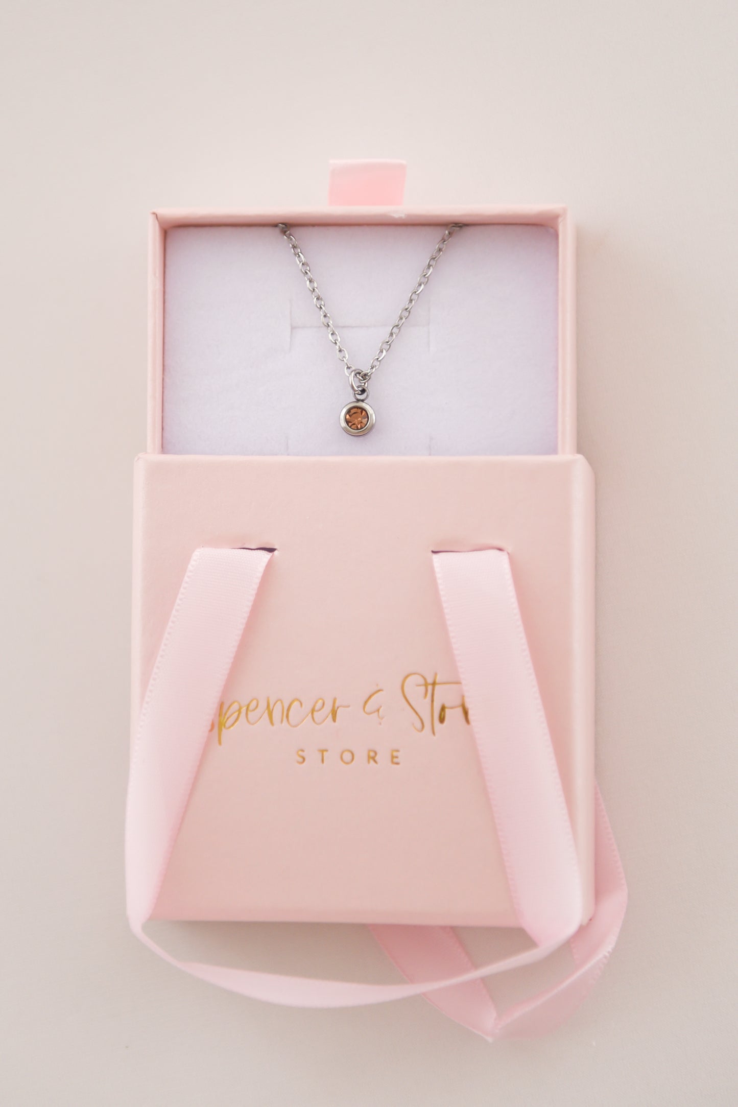 Free silver birthstone choker necklace