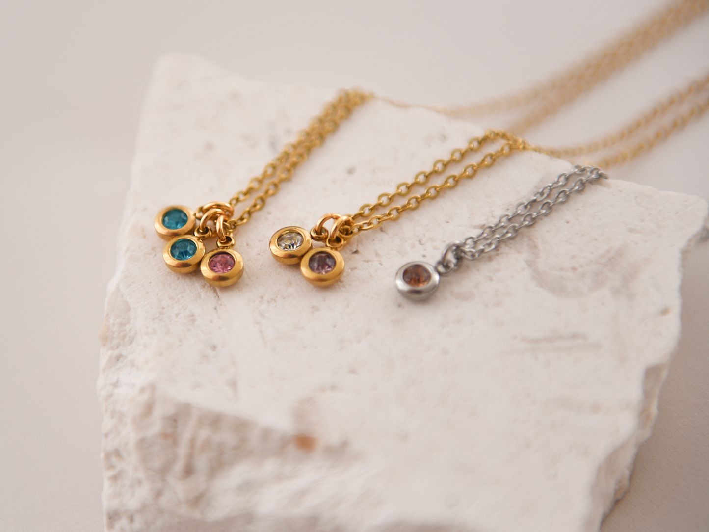 Birth stone necklace