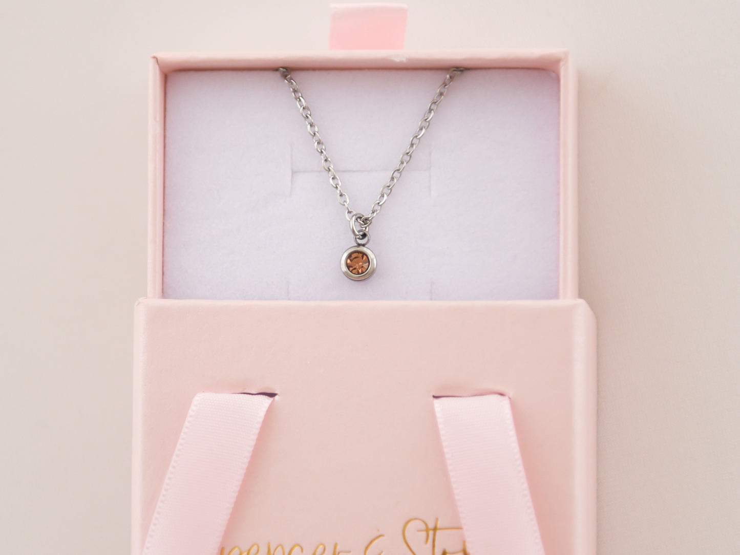 Birth stone necklace