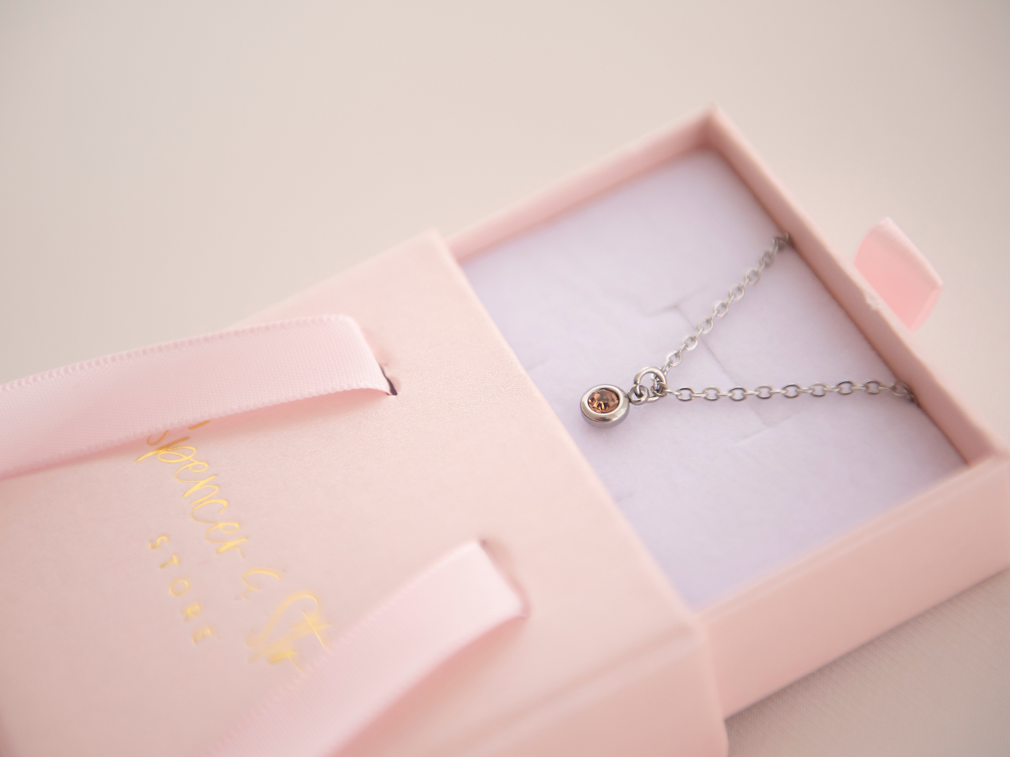 Birth stone necklace