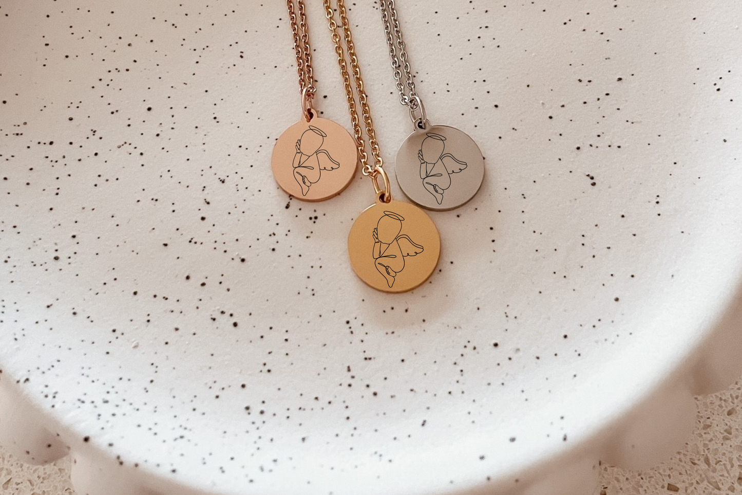 Baby illustration necklace