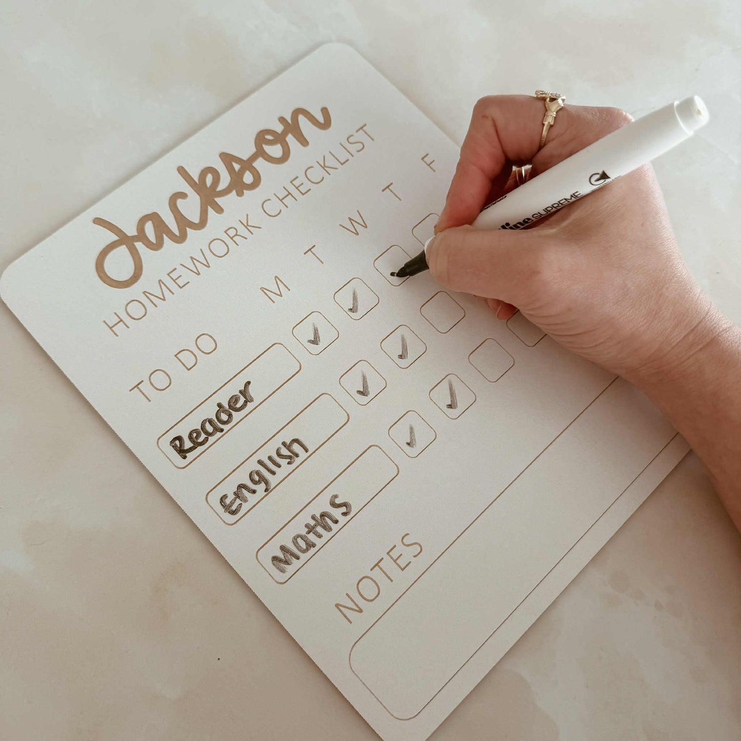 Homework Checklist