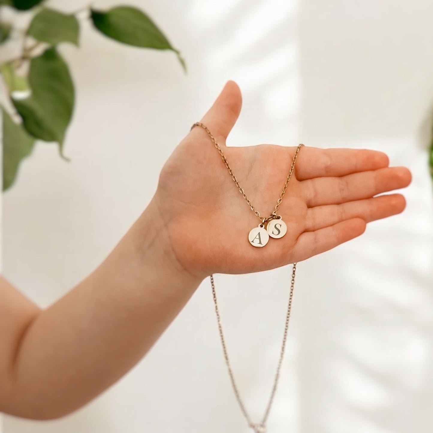 Mini initial necklace