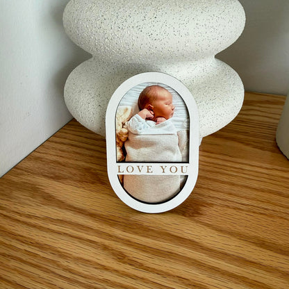 Oval “Love You” Photo Frame