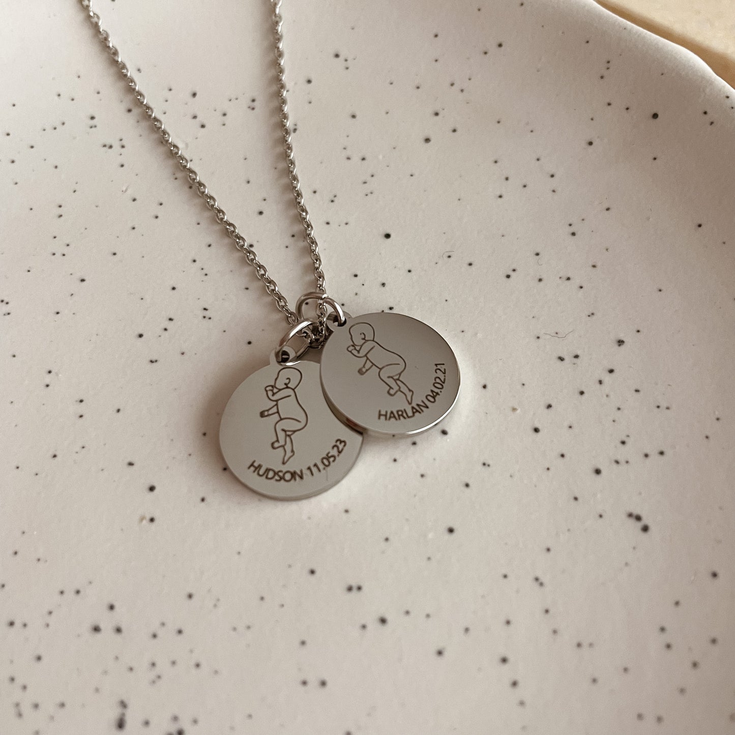 Baby illustration necklace