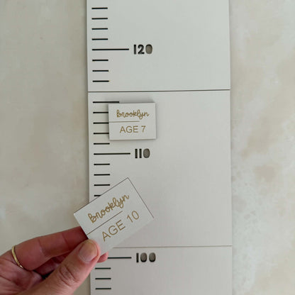 Height Chart Markers - Birth to 21 Years - Rectangle