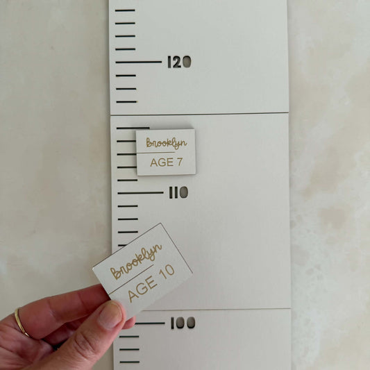 Height Chart Markers - Birth to 21 Years - Rectangle