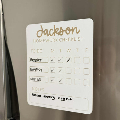 Homework Checklist