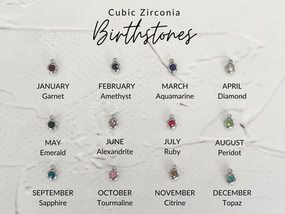 Personalised birthstone necklace