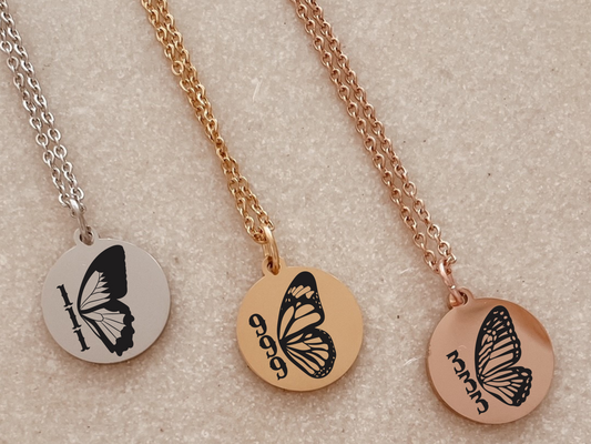 Butterfly angel numbers necklace