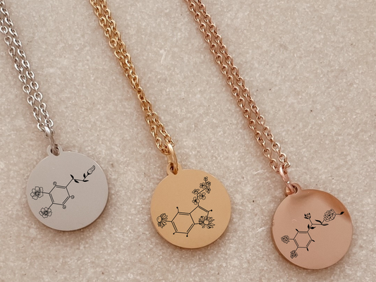 Chemical structure necklace