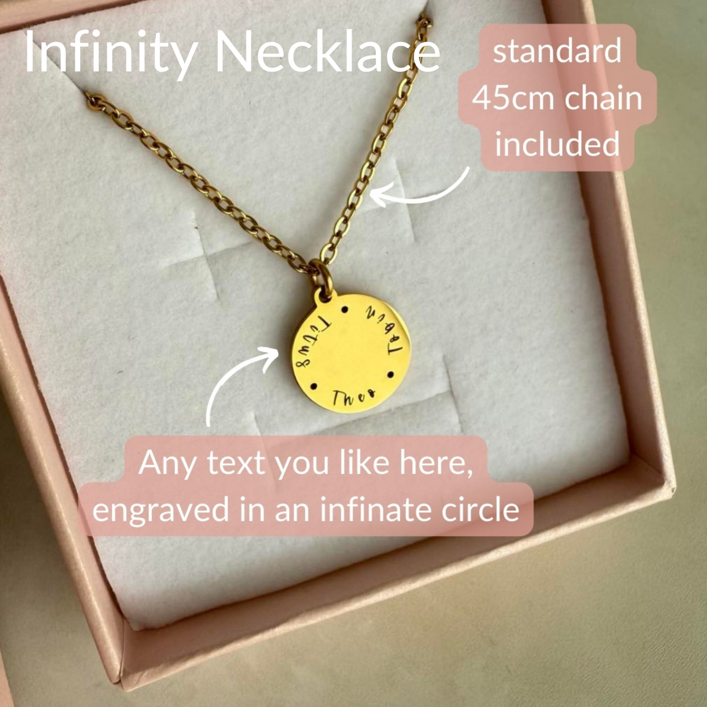 BUNDLE - Family heart necklace AND Infinity necklace 25% OFF
