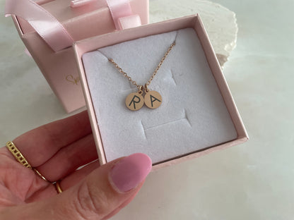 Mini initial necklace