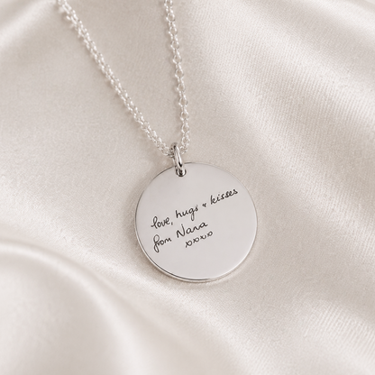 Handwriting necklace (upload actual handwritten note)