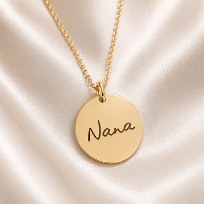 Handwriting necklace (upload actual handwritten note)