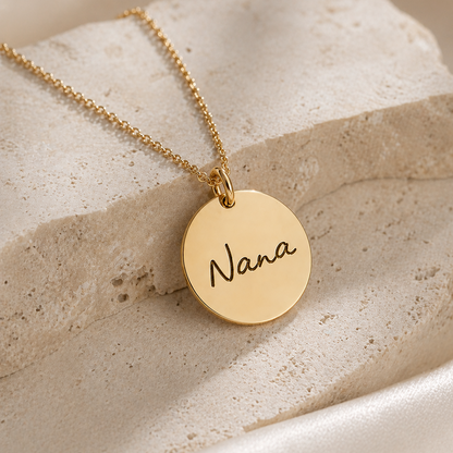 Handwriting necklace (upload actual handwritten note)