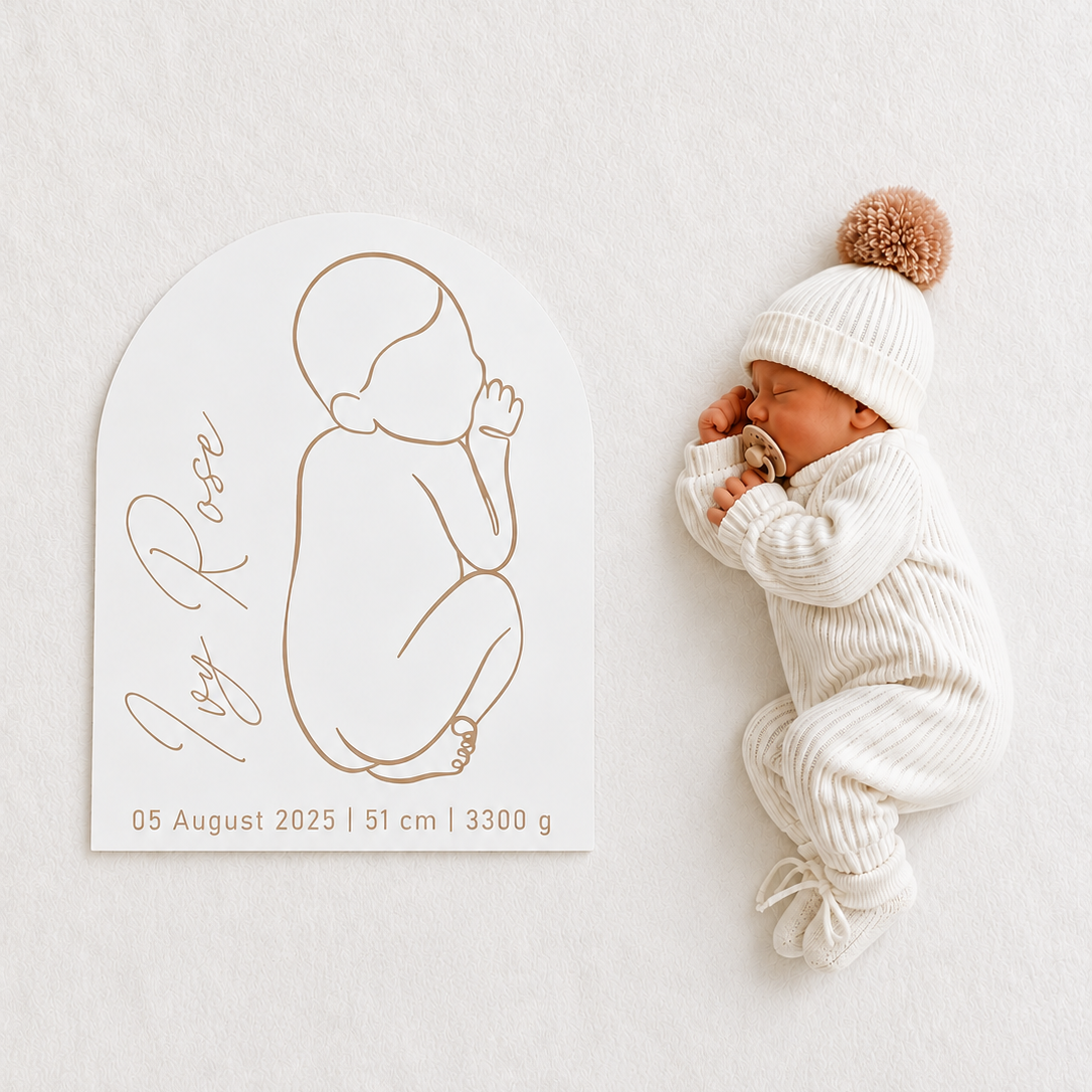 Baby 1:1 scale plaque