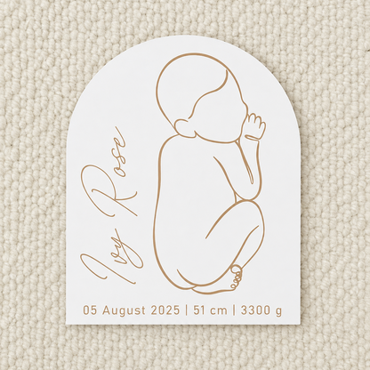 Baby 1:1 scale plaque