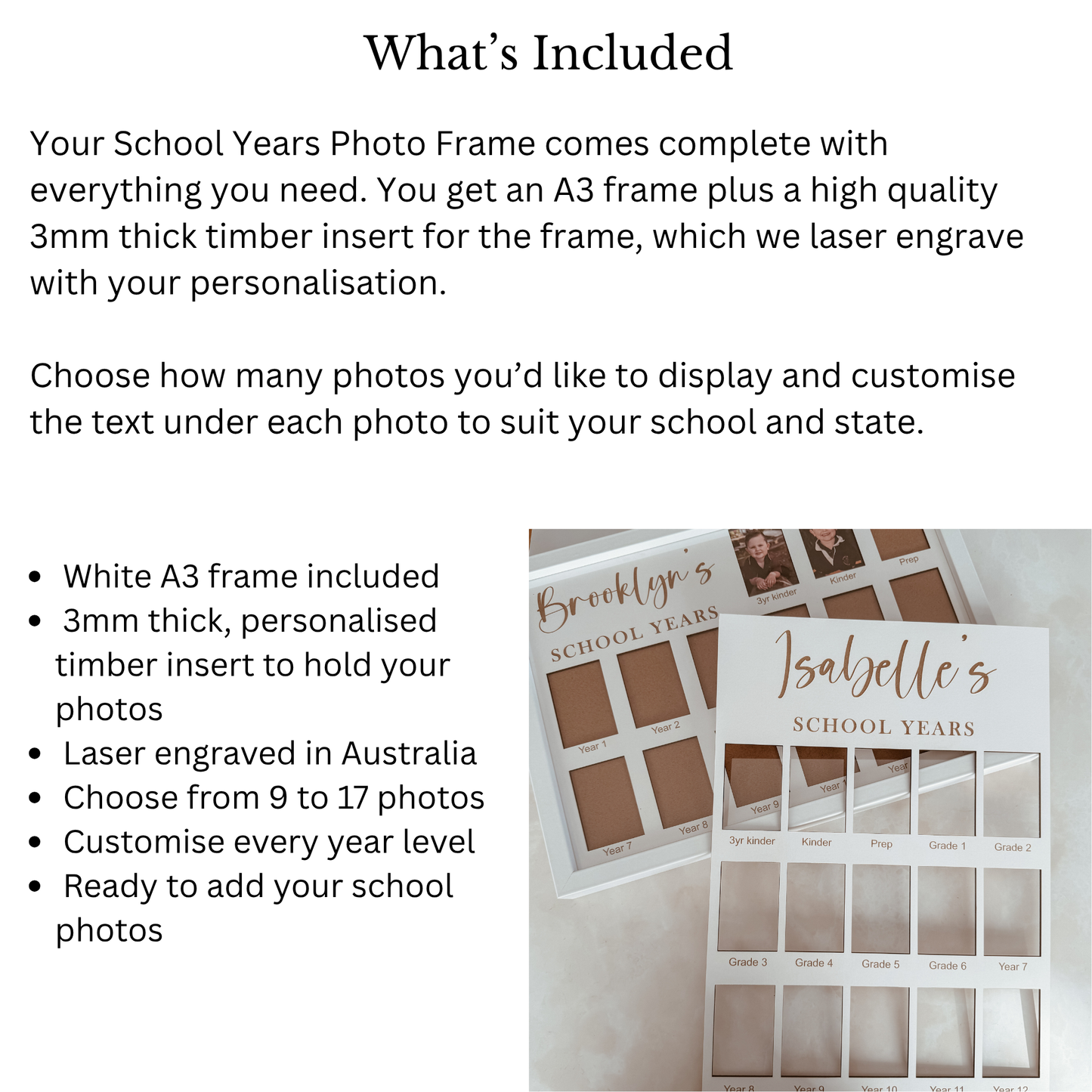 My School Years Photo Frame | suits from 9 to 17 photos