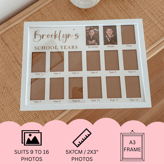 School Years Photo Frame | suits from 9 to 16 photos