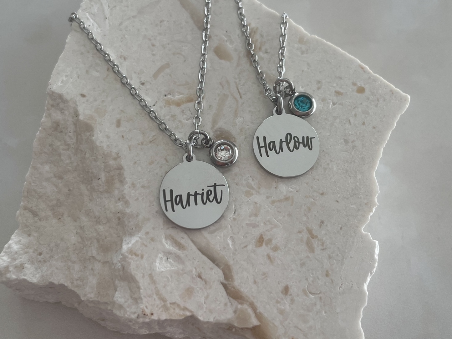 Personalised birthstone necklace