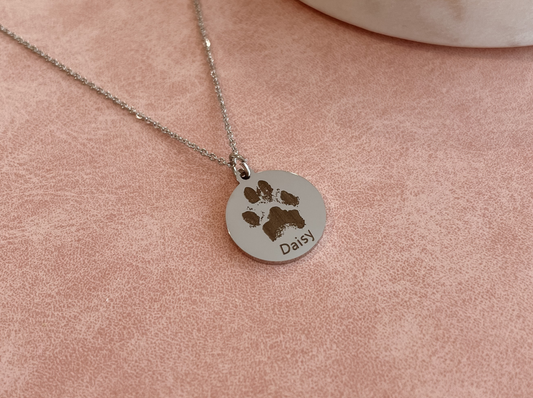 Paw print necklace